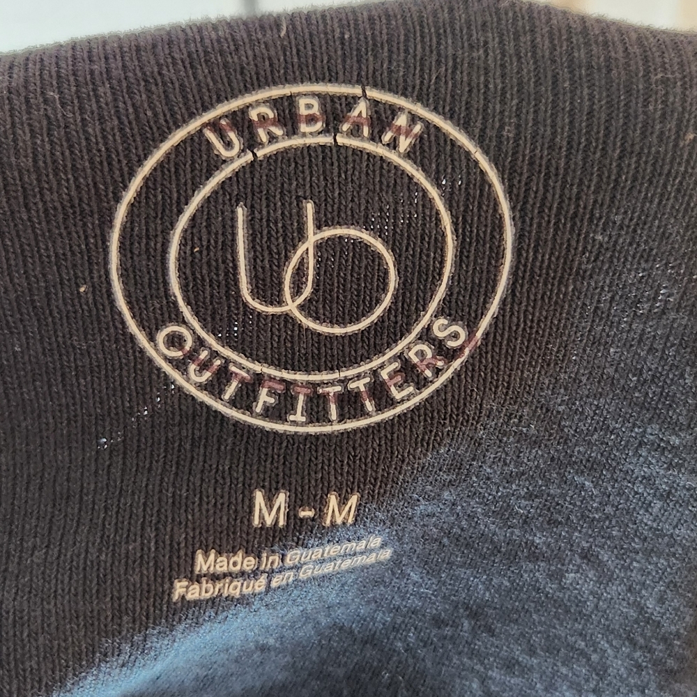 Urban Outfitters Medium Black Crop Top with Cherry Rhinestone Design - Picture 2 of 5